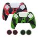 2 Pack PS5 Controller Grip Covers with 4 Thumb Stick Caps Anti-skid Silicone Protective Cases for PS 5 Wireless Controller with Silicone Joystick Caps in 2 Different Colors