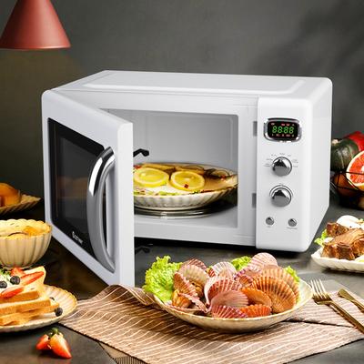 Costway 0.9Cu.ft. Retro Countertop Compact Microwave Oven 900W 8 - 19.5'' x 14'' x 11''