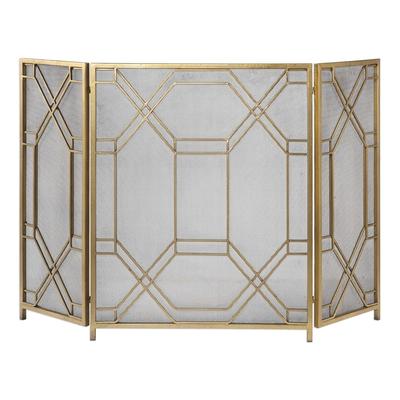 34" rosen gold fireplace screen