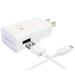 New Samsung EP-TA20JWE Fast Charging Travel Wall Charger and Original Micro USB Cable for Samsung Galaxy S6 S4 S3 Edge and Note 4 - White - Bulk Packaging