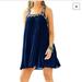 Lilly Pulitzer Dresses | Lilly Pulitzer Lorna Embroidered Trapeze Dress | Color: Blue | Size: Xs