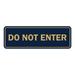 Standard Do Not Enter Sign (Navy Blue/Gold) - Medium