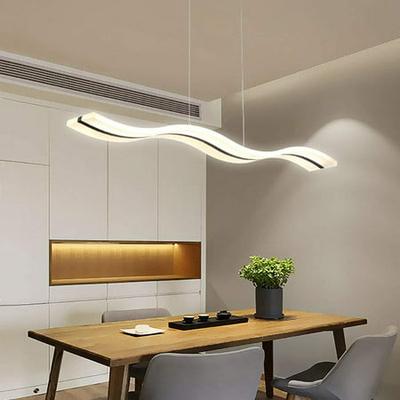 Modern Chandelier,Acrylic LED Pendant Light,Wave Shape Ceiling Lamp Chandelier 