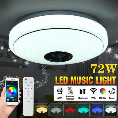 72w Ceiling Light Led Flush Mount Bluetooth App Remote Control Color Changing Fixture Home Rgb Bedroom Living Room 13 Inch From Novashion Accuweather - How To Replace Ceiling Chandelier
