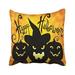 WinHome Decorative Pillowcases Scary Halloween Pumpkins Throw Pillow Covers Cases Cushion Cover Case Sofa 18x18 Inches Two Side