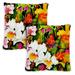 Toland Home Garden Set of 2 Exotic Flowers Spring Pillow Covers 18x18 Inch Flower Throw Pillows