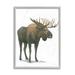 James Wiens Minimal Northern Moose Wild Woodland Animal Framed 11 in x 14 in Framed Painting Art Prints by Stupell Home DÃ©cor