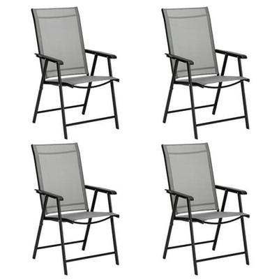 Keimprove 4 Pieces Folding Patio Chair Set Outdoor Teslin Bar Chairs Stool With Back Steel Frame Portable Indoor Camping Garden Pool Furniture Non Slip Feet From Accuweather - Folding Patio Bar Chairs