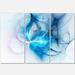 DESIGN ART Designart Blue Nebula Star Abstract Digital Art Metal Wall Art 36 in. wide x 28 in. high - 3 panels