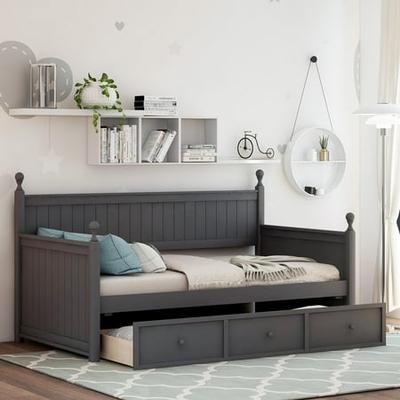 Day Bed Frame For Bedroom Living Room, Twin Size Pop Up Trundle Bed Frame