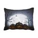 WinHome Halloween Night With Pumpkin Spider Flying Bats Throw Pillow Covers Cushion Cover Case 20X30 Inches Pillowcases Two Side