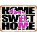 10 x 14 METAL SIGN - Home Sweet Home Michigan Purple - Vintage Rusty Look