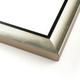 8x40 - 8 x 40 Stainless Steel Silver with Black Lip Solid Wood Frame with UV Framer s Acrylic &