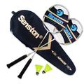 Senston 2 Player Carbon Alloy Badminton Rackets Set, Badminton Set Share with Family Friends