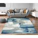 Luxe Weavers Lagos Collection 7558 Light Blue 2x3 Abstract Area Rug - 7558 Light Blue 2x3