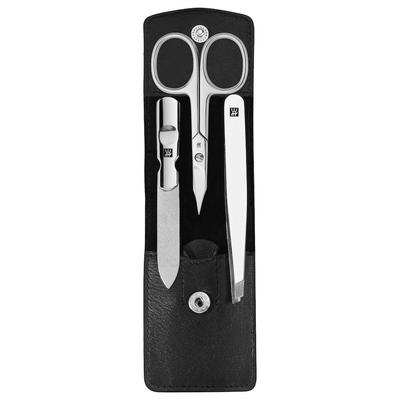 ZWILLING - Maniküre Pediküre Set 3tlg. mit Kombi-Nagelschere, Leder, schwarz Nägel kürzen 1 ct