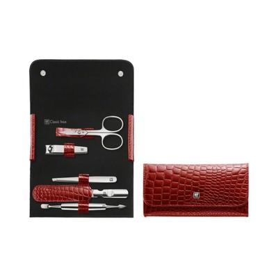 ZWILLING - Maniküre Pediküre Set 5tlg. mit Nagelknipser, Leder, rot Nägel kürzen 1 ct