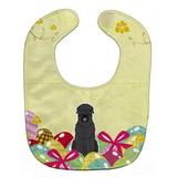 Easter Eggs Black Russian Terrier Baby Bib