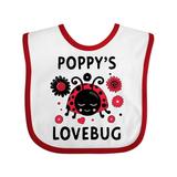 Inktastic Valentine s Day Poppy s Lovebug Boys or Girls Baby Bib