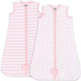 Comfy Cubs Sleep Bag Sack for Baby 2 Pack Breathable Wearable Blanket Swaddle for Newborns and Toddlers Cute and Comfortable Onesie Cotton Softness (Pink Medium)