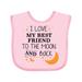 Inktastic I Love My Best Friend To The Moon and Back Boys or Girls Baby Bib