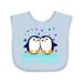 Inktastic Just Chillin- Cute Penguins with Hearts Boys or Girls Baby Bib