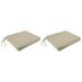 Jordan Manufacturing 17 x 19 Tory Bisque Tan Solid Rectangular Outdoor Chair Pad Seat Cushion with Ties (2 Pack)