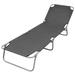 vidaXL Patio Lounge Chair Folding Sunlounger Outdoor Poolside Sunbed Steel