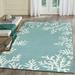 Liora Manne Capri Coral Border Indoor Outdoor Area Rug Aqua