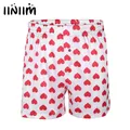 Iiniim-Boxer imprimé cœur pour homme short doux classique short de plage léger short fantôme