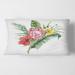 Designart 'Flowers Bouquet With Protea Hibiscus Plumeria' Traditional Printed Throw Pillow