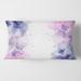 Designart 'Purple & Pink Abstract With Colorful Splashes I' Modern Printed Throw Pillow