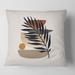 Designart 'Tropical Leaf Silhouettes and Shapes IV' Modern Printed Throw Pillow