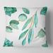 Designart 'Young Eucalyptus Leaves and Branches III' Traditional Printed Throw Pillow