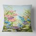 Designart 'Still Life Of Colorful Wildflowers III' Traditional Printed Throw Pillow