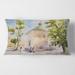 Designart 'Rustic Church In The Village' Country Printed Throw Pillow