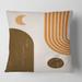 Designart 'Abstract Geometric Rainbow In Earth Tones' Modern Printed Throw Pillow