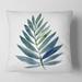 Designart 'Tropical Green Leaf' Farmhouse Printed Throw Pillow