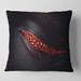 Designart 'Beautiful Female Eye With Black Skin, Red Diamonds' Modern Printed Throw Pillow