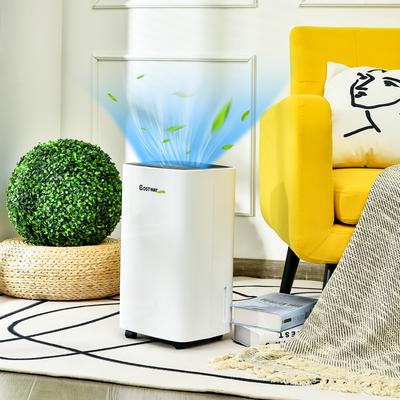 Costway 30-Pint Portable Dehumidifier with Wheels 1,500 Sq. ft