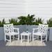 Renaissance Outdoor Patio Wood 3-Piece Conversation Set