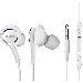 OEM InEar Earbuds Stereo Headphones for Icemobile Prime 4.0 Plus Plus Cable - Designed by AKG - with Microphone and Volume Buttons (White)
