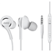 OEM InEar Earbuds Stereo Headphones for Yezz Andy 4.5EL LTE Plus Cable - Designed by AKG - with Microphone and Volume Buttons (White)