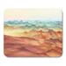 SIDONKU Mountain Landscape Peaks on Sunset Panoramic View Beautiful Rocks and Yellow Sand Desert Dune of The Huge Mousepad Mouse Pad Mouse Mat 9x10 inch