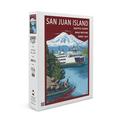 San Juan Island Boy Waving at Ferry (1000 Piece Puzzle Size 19x27 Challenging Jigsaw Puzzle for Adults and Family Made in USA)