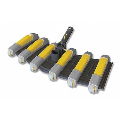 JED POOL TOOLS 30-189 Pool Vacuum, Plastic, Gray/Yellow, 22-1/2"L