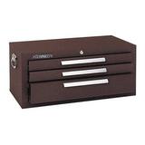 KENNEDY 2603B 26-3/4"W Intermediate Chest 3 Drawers, Brown, 12-1/2"D x 11-3/4"H