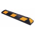 ZORO SELECT 490W86 Parking Curb, 4 in H, 3 ft L, 6 in W, Black/Yellow