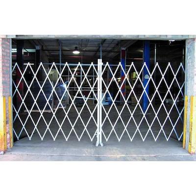 ZORO SELECT PECO 1265 Folding Gate,Gray,10 to 12 ft. Opening W