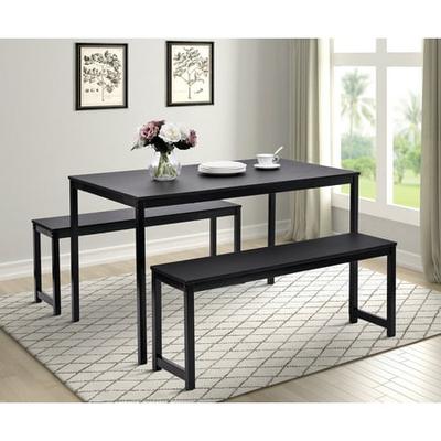 Small Dining Table Sets, Modern Farmhouse Dining Table Set With Bench